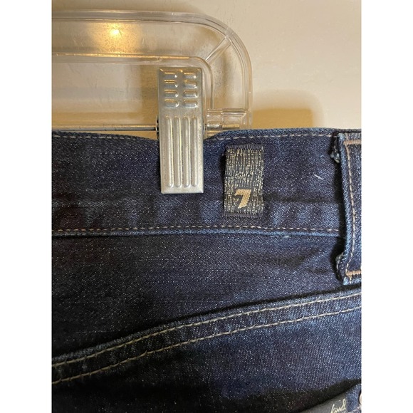 7 For All Mankind | Dark Wash "Slimmy" Full Length Denim Jean Size 32 - Picture 3 of 5